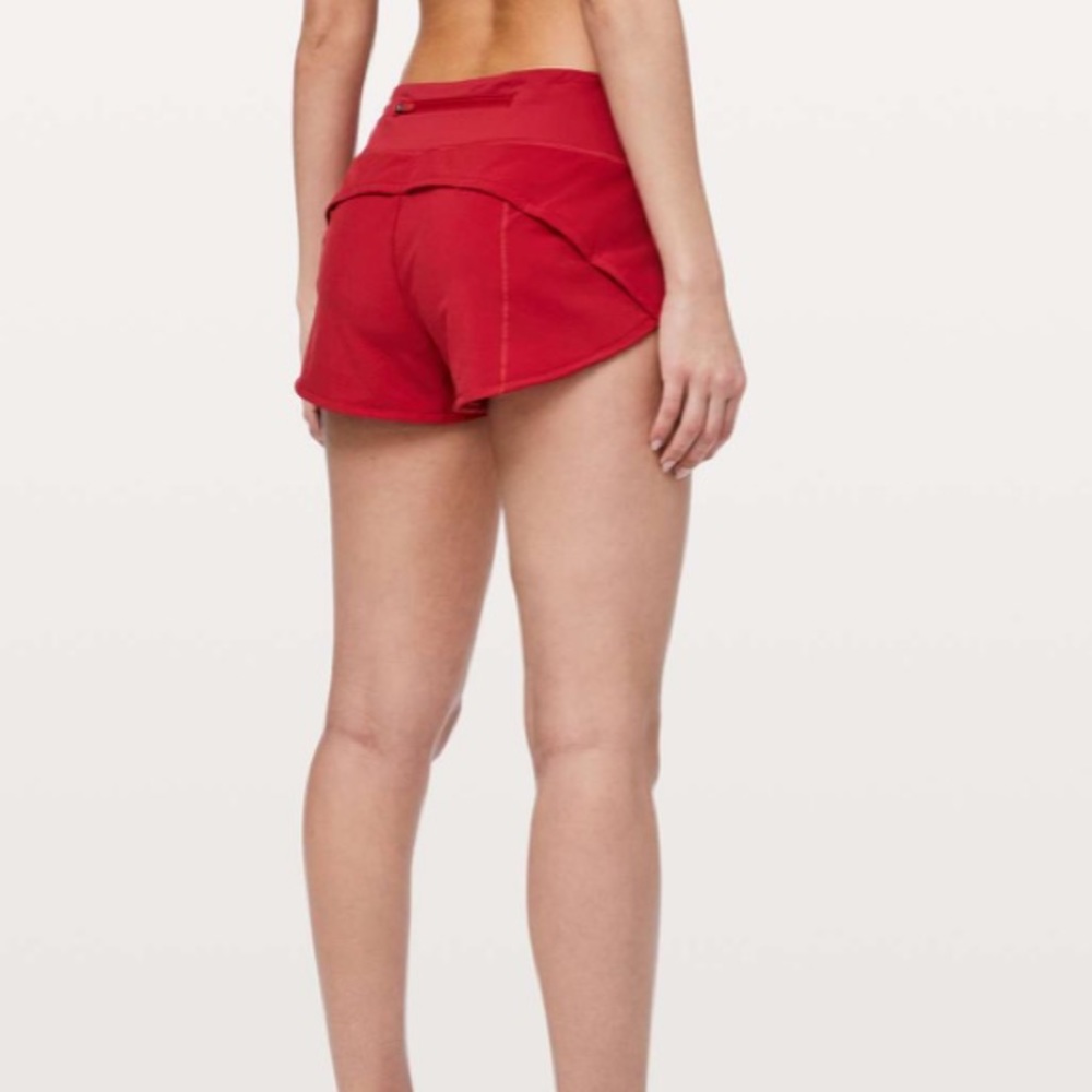 RARE Lululemon Speed Shorts 2.5 Scarlet